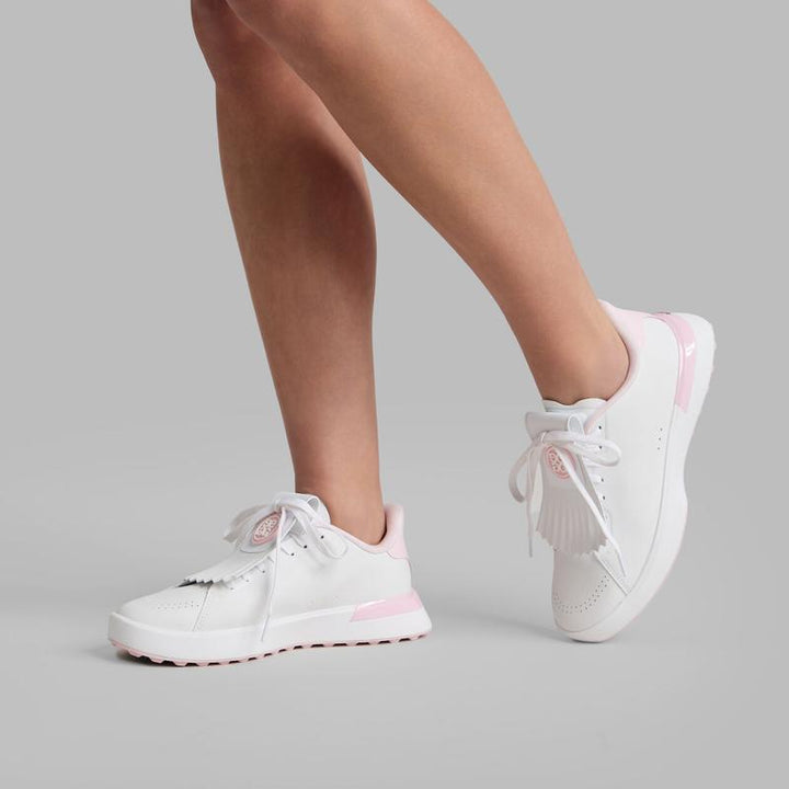 G/FORE G.112 Perforated Kiltie Golf Shoe - White/Pink