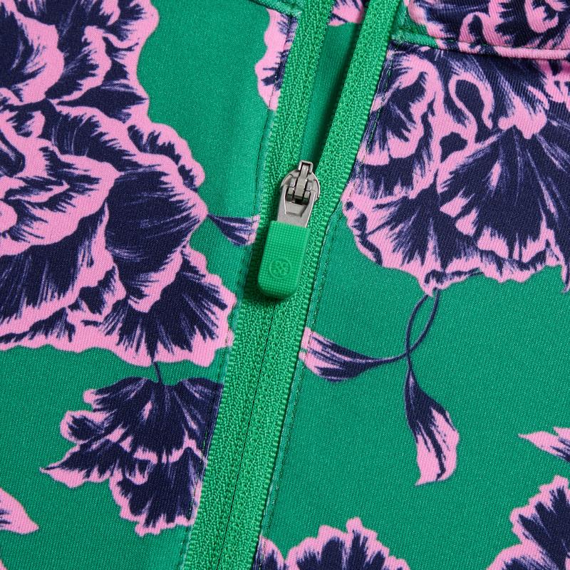 G/FORE Floral Tech Jersey Layer - Green Floral