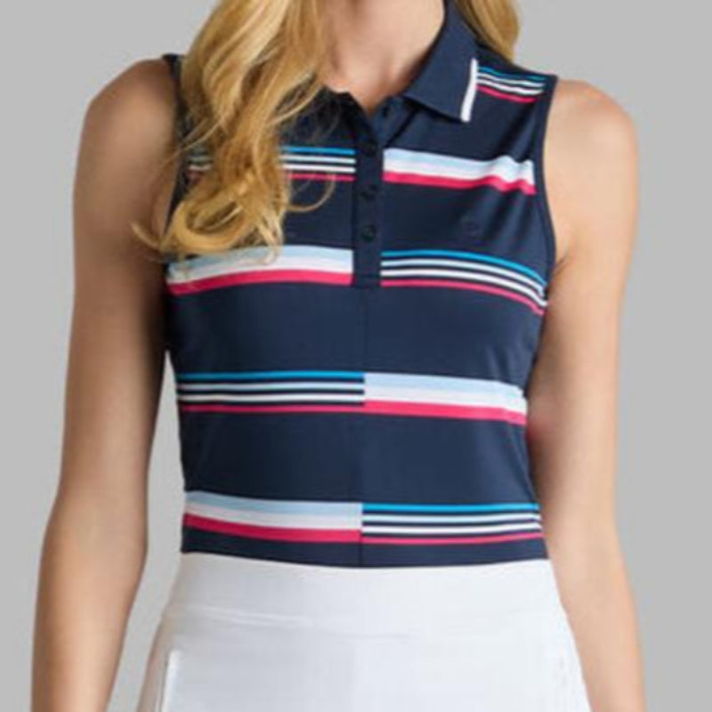 G/FORE Tech Pique S/L Polo - Twilight Stripe