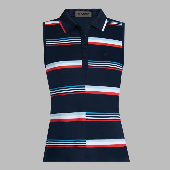 G/FORE Tech Pique S/L Polo - Twilight Stripe