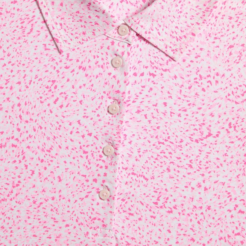 G/FORE Tech Fireworks Print S/L Polo - White/Pink