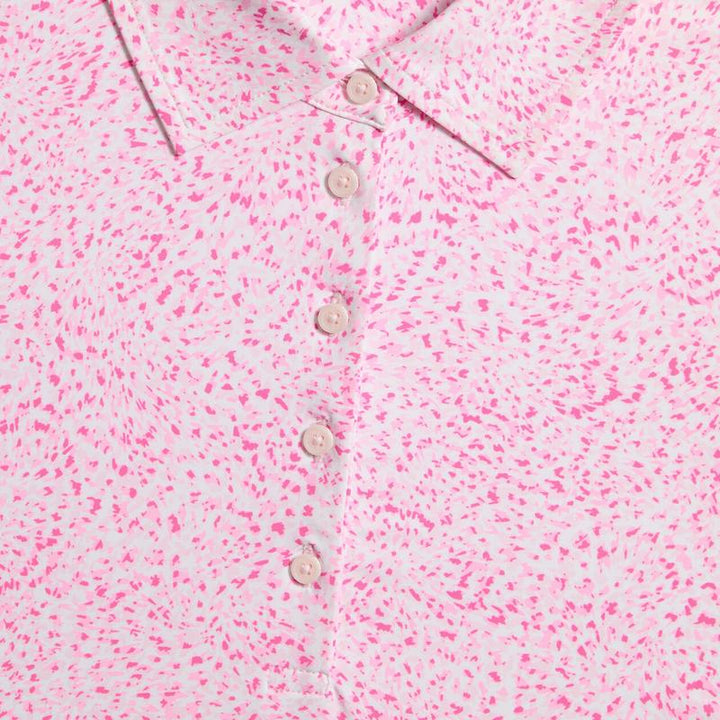 G/FORE Tech Fireworks Print S/L Polo - White/Pink