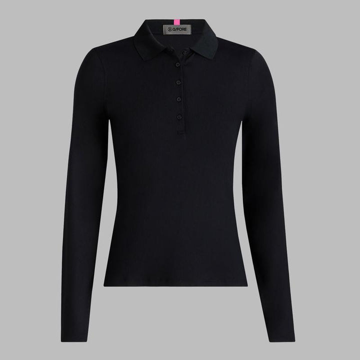 G/FORE Ribbed Tech L/S Polo - Black