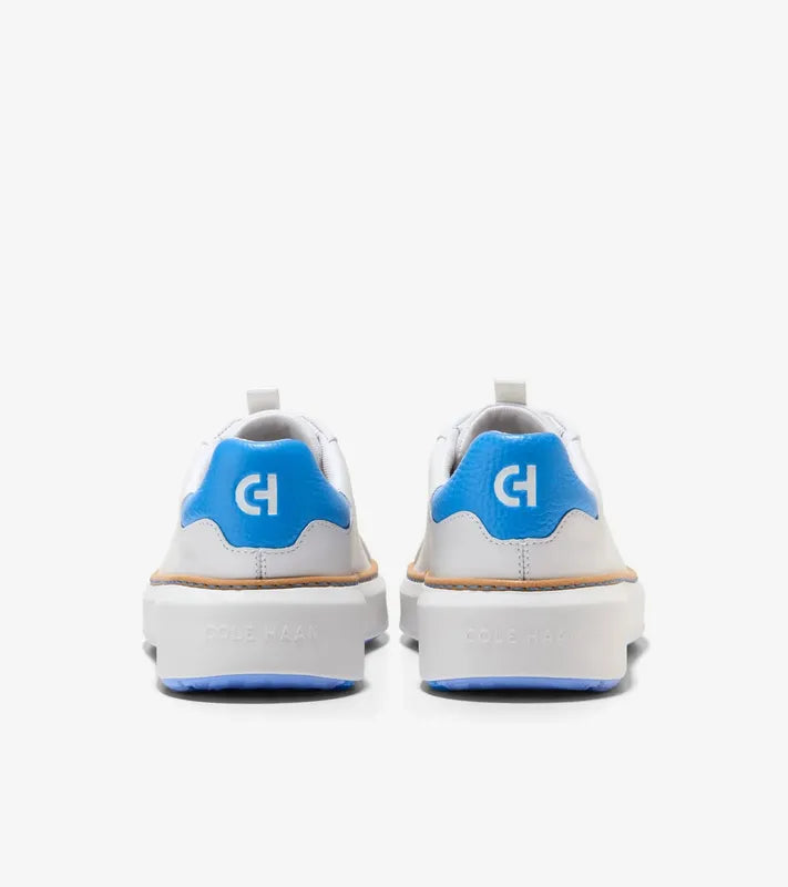 Cole Haan Grandpro Topspin Golf Shoes - White/Azure Blue