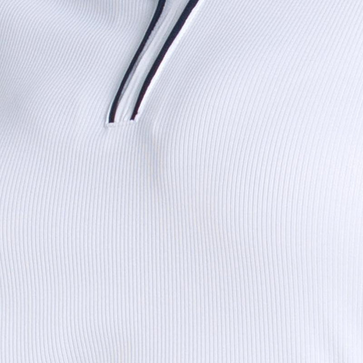 Lucky In Love Piped Fairway S/S Polo - White