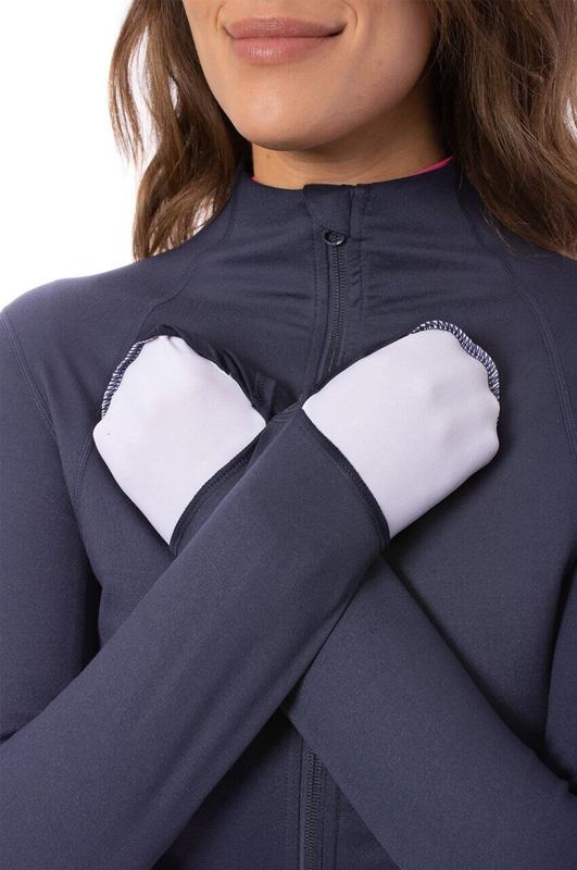 Golftini Double Zip Tech Jacket - Navy/White