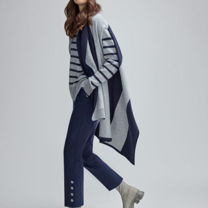 Atelier by Lyse Spenard Vest/Wrap - Navy/Grey