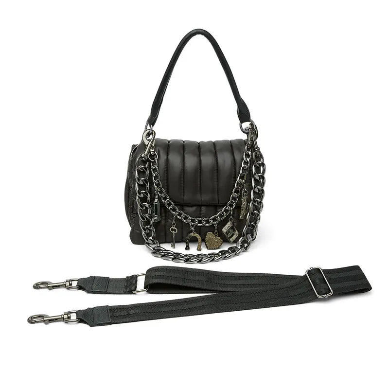 Think Royln Lucky Lady Bag - Shiny Black