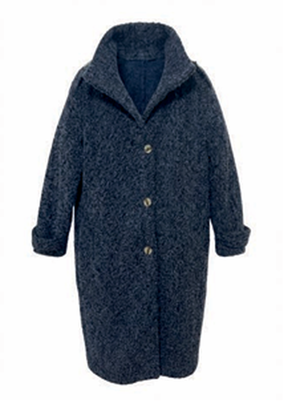 Humility Katsuko Boucle Coat - Blue