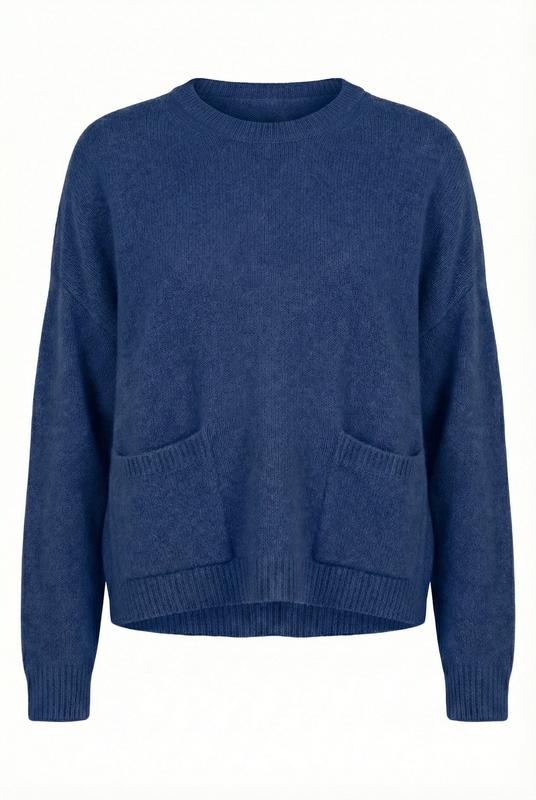 Humility Kinkata Knit Sweater - Cobalt Blue