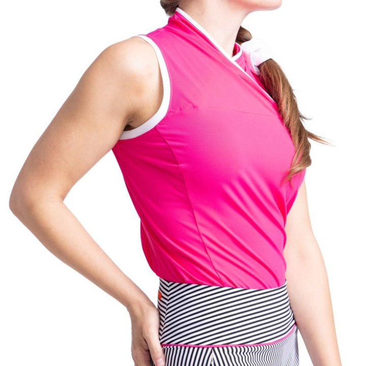 Kinona Overlap WrapS/L Top - Preppy Pink