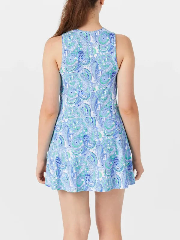 IBKUL Gloria Dress - Peri/Jade Print