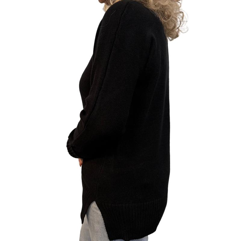 Atelier by Lyse Spenard Mock Neck Sweater - Black