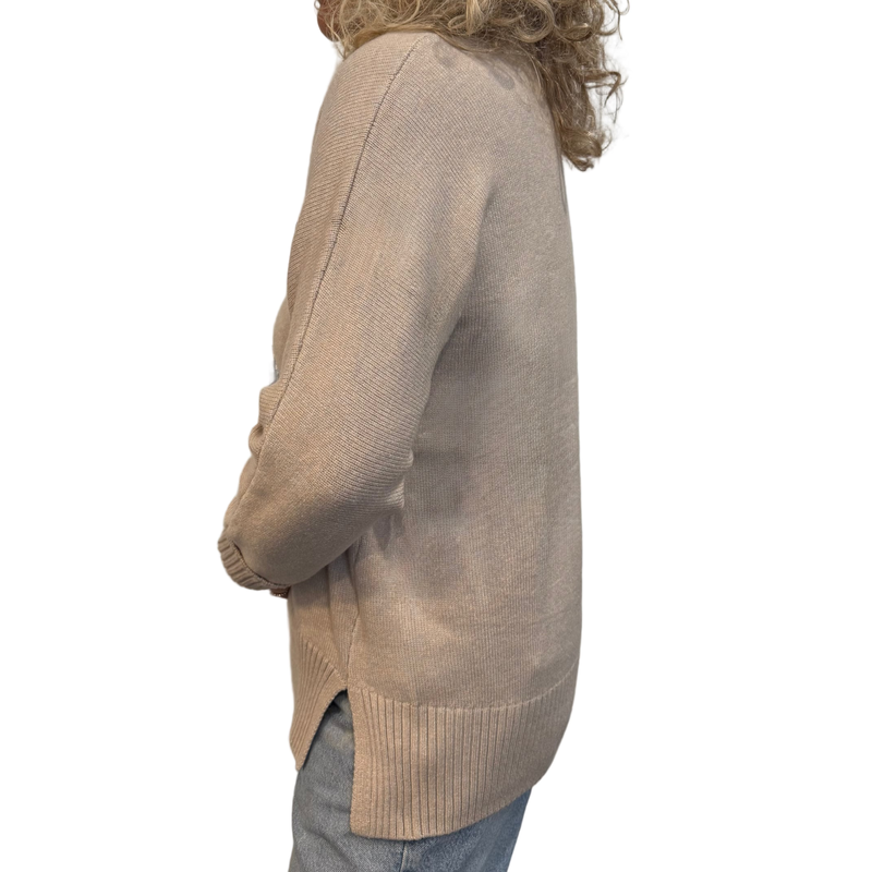 Atelier by Lyse Spenard Mock Neck Sweater - Whisper