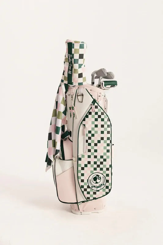 Fore All Golf Bag - Pink/White Check