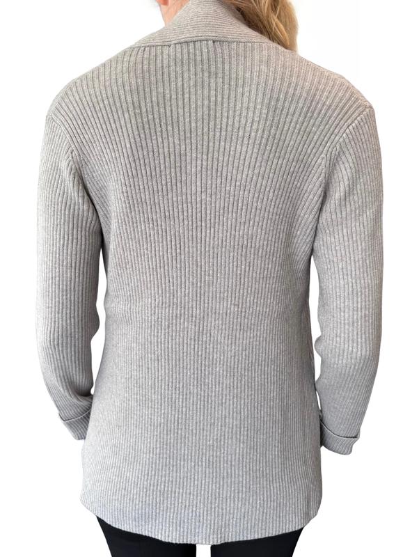 Atelier by Lyse Spenard Rib Cardigan - Grey