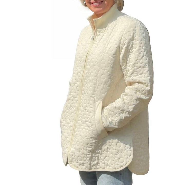 Ilse Jacobsen Floral Quilted Jacket - Bleached Sand