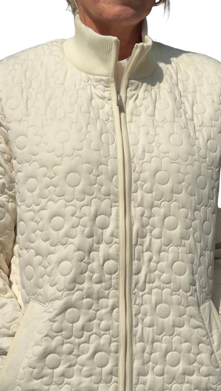 Ilse Jacobsen Floral Quilted Jacket - Bleached Sand