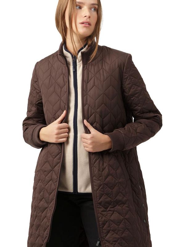 Ilse Jacobsen Long Quilted Coat - Ebony