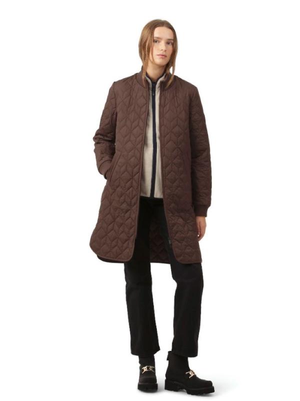 Ilse Jacobsen Long Quilted Coat - Ebony