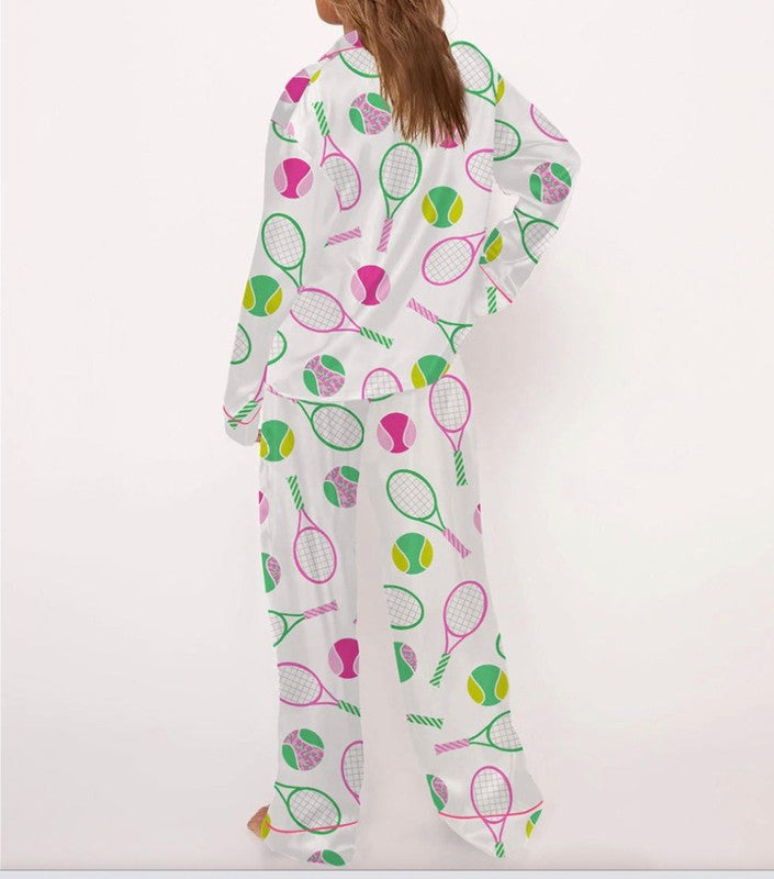 SheShow Tennis Pajamas, Long - Multi