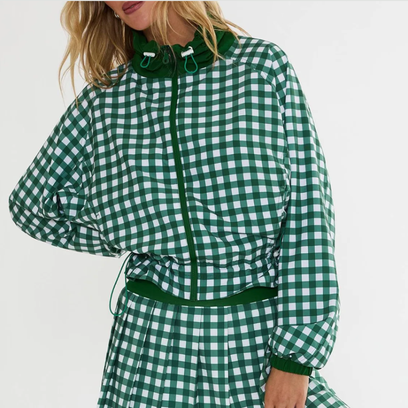 Beach Riot Casen Jacket - Fairway Green Check