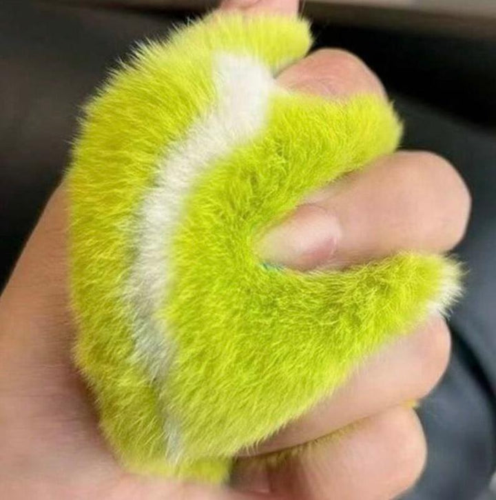 Fluffy Tennis Ball Bag Keychain/Charm