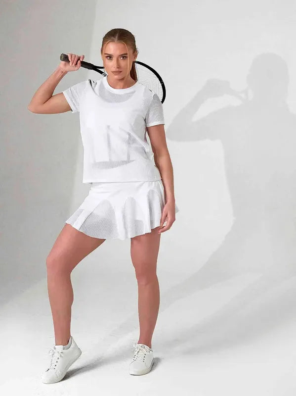 InPhorm Mai Flounce Skort - White