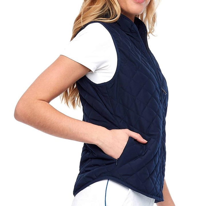Swing Control Quilted Rib Vest - Navy