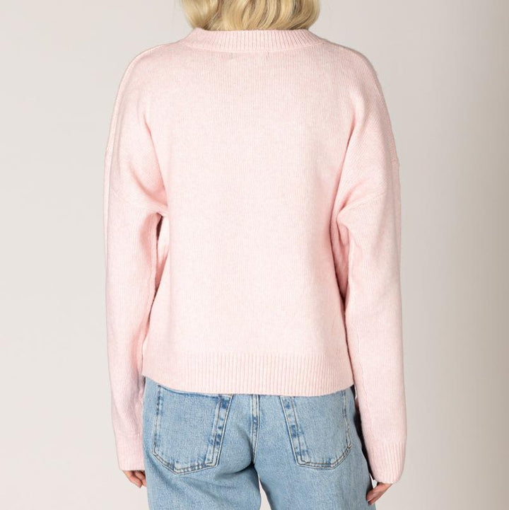 Lyla & Luxe Jessie Flower Sweater - Primrose Pink