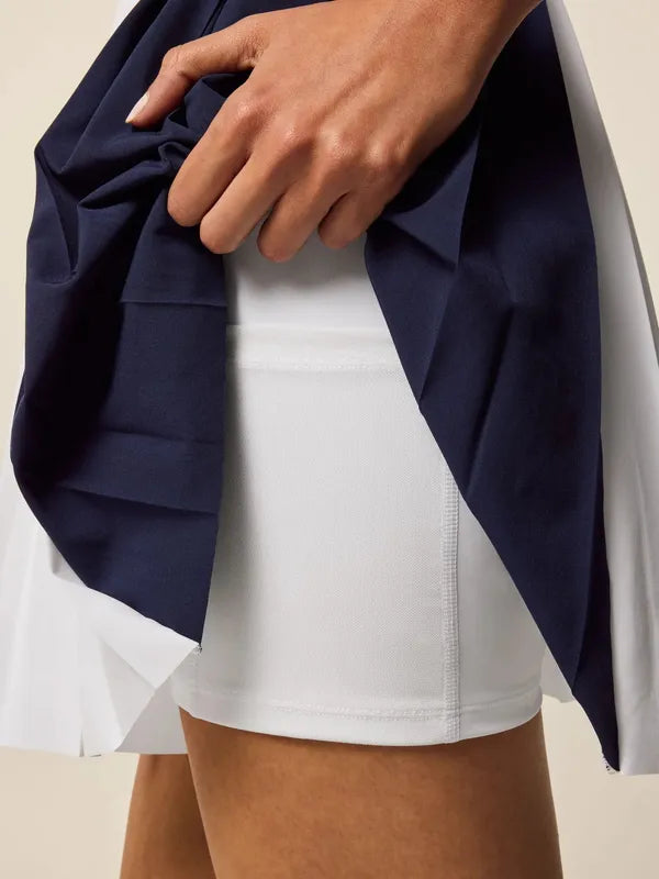 Greyson Colour Block Leo Dress - Navy/White