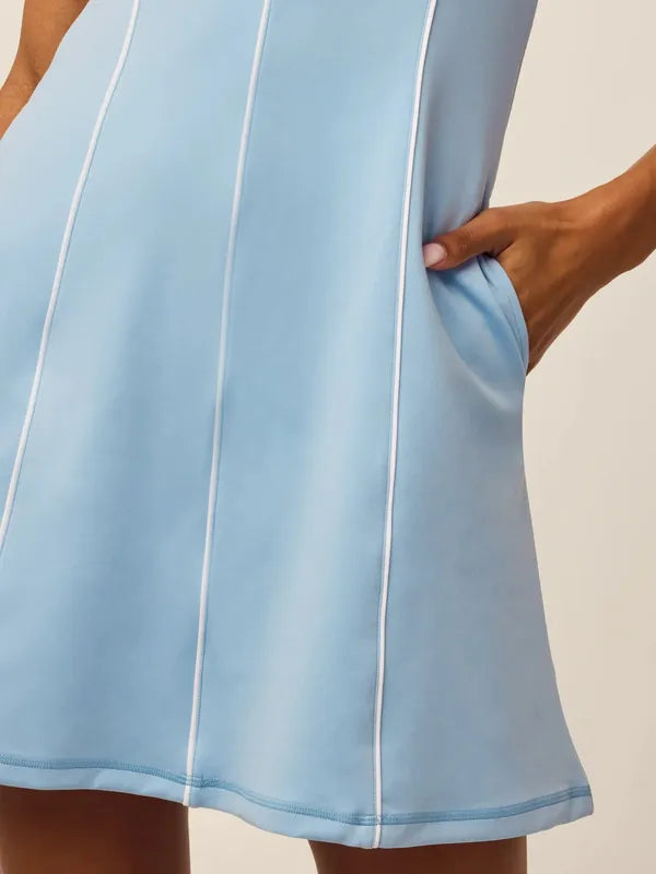 Greyson Soleil S/S Polo Dress - Light Blue