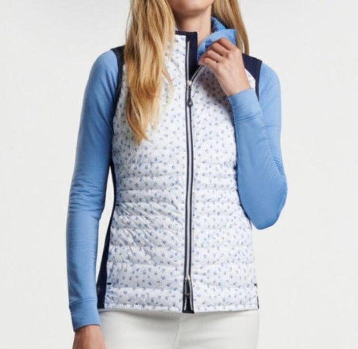 Peter Millar Fuse Hybrid Vest - White/Navy Paisley