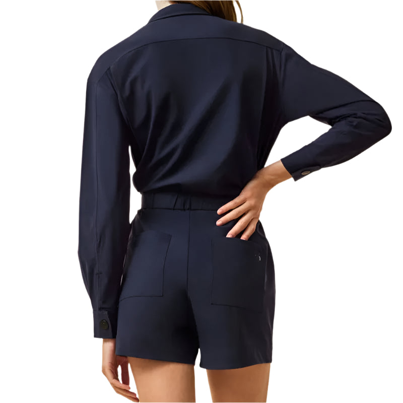 Greyson Phoenix S/L Romper - Navy