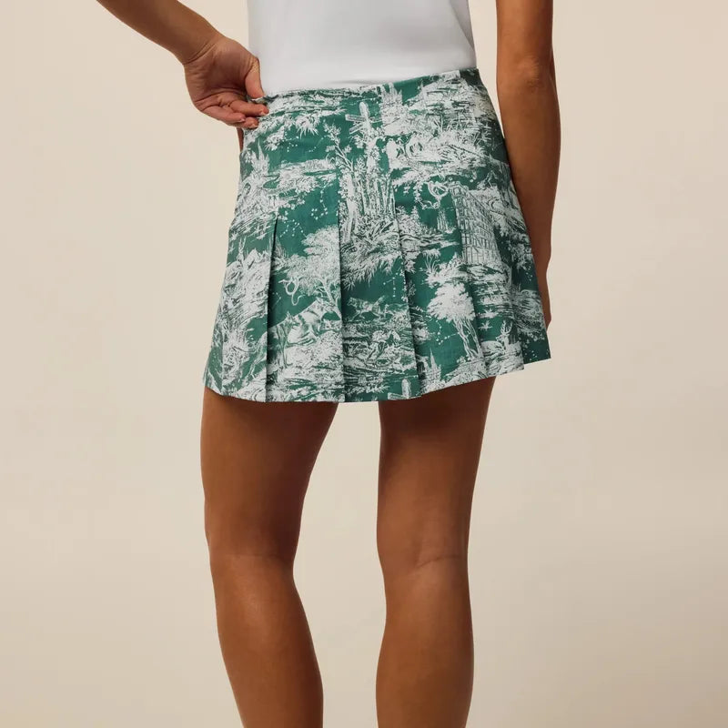 Greyson Huntress Toile Ashe Skort - Marsh Green