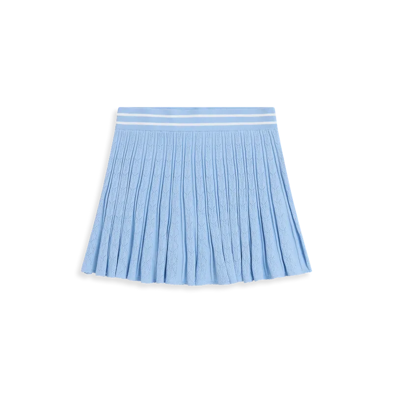 Greyson Pointelle Skirt - Wolf Blue