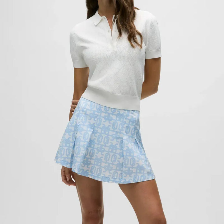 Greyson Pointelle S/S Polo - White