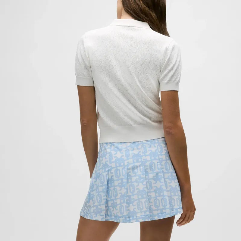 Greyson Pointelle S/S Polo - White