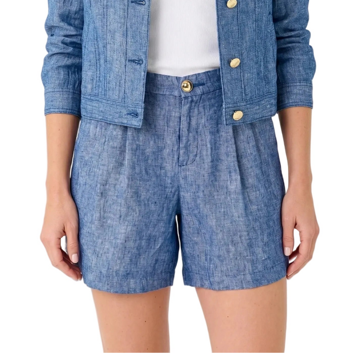 Lilly Pulitzer Dewey Linen Shorts - Starlight Navy