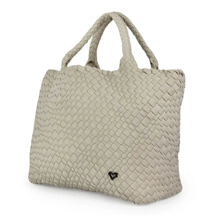 preneLOVE London Large Woven Tote - Bone