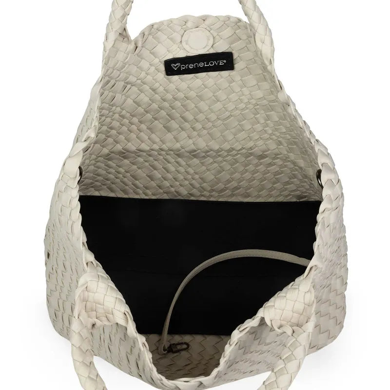 preneLOVE London Large Woven Tote - Bone