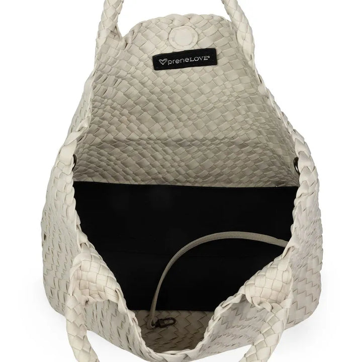 preneLOVE London Large Woven Tote - Bone