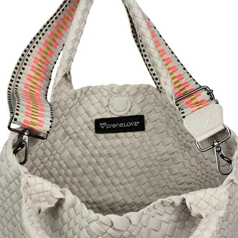 preneLOVE London Large Woven Tote - Bone
