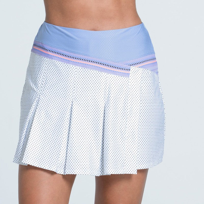 Lucky In Love Breezy Love Skort (15.5")-White/ Lavender