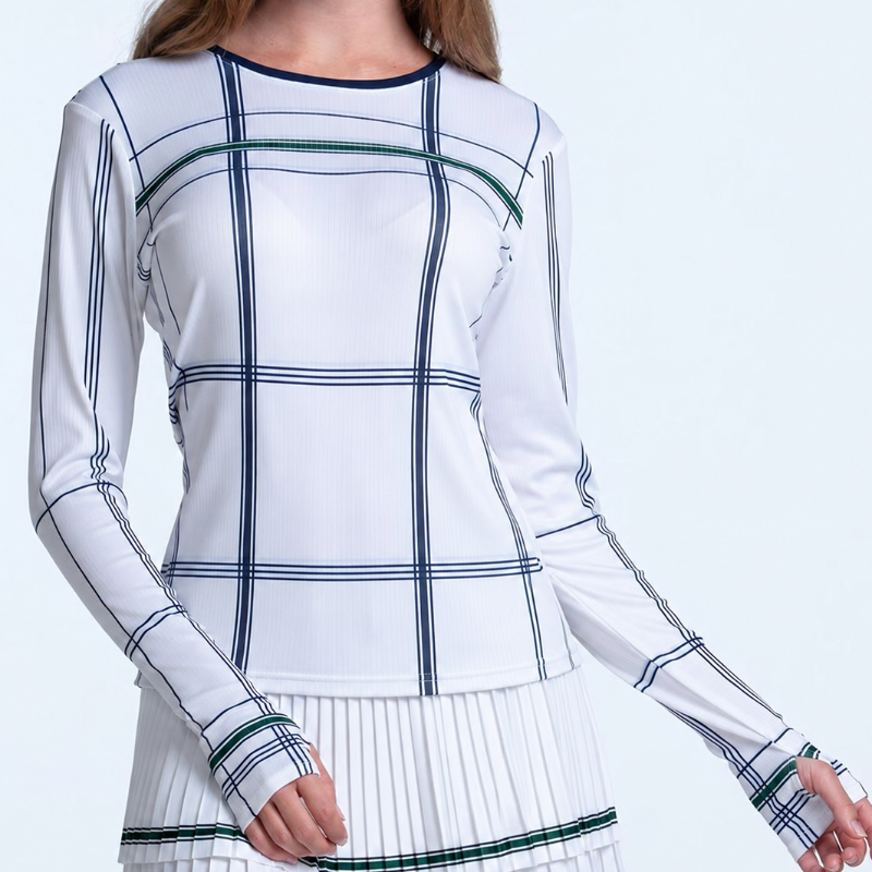 Lucky In Love Preppy Love L/S Top - White