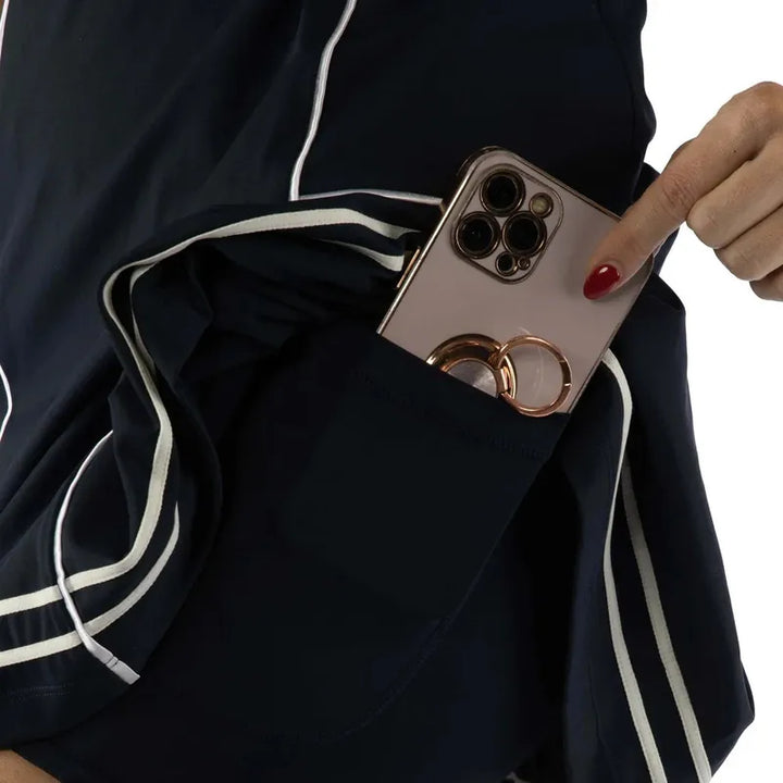 Ashley Herrera Stripe Dress - Navy