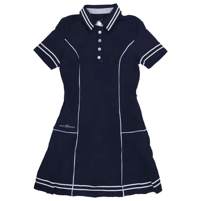 Ashley Herrera Stripe Dress - Navy