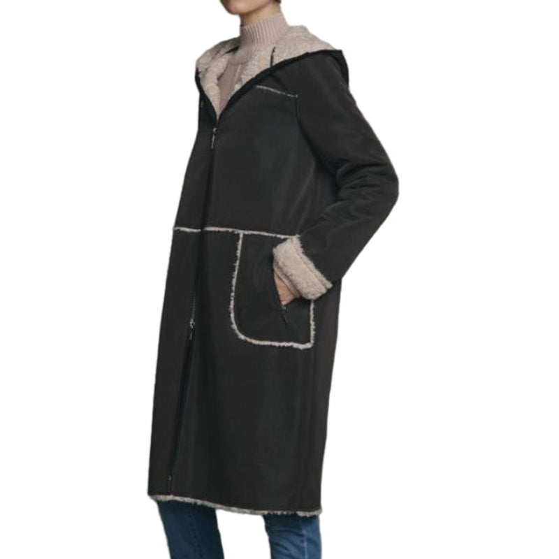 Atelier by Lyse Spenard Sherpa Coat - Chocolate