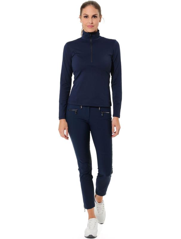 MDC Double Zip Ankle Pants - Navy