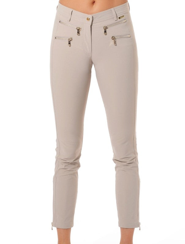 MDC Double Zip Ankle Pants - Taupe